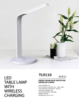 TL9110 LED Desk Lamp with Wireless charge