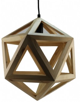 P1605 Dodecagon Wooden Pendent