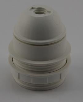 Lampholder ES with Shade Ring White